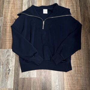 VARLEY Catherine Half Zip Sweatshirt in Sky Captain, Sz Small